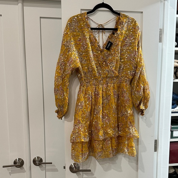 The Kooples | Dresses | The Kooples Gold And Yellow Dress